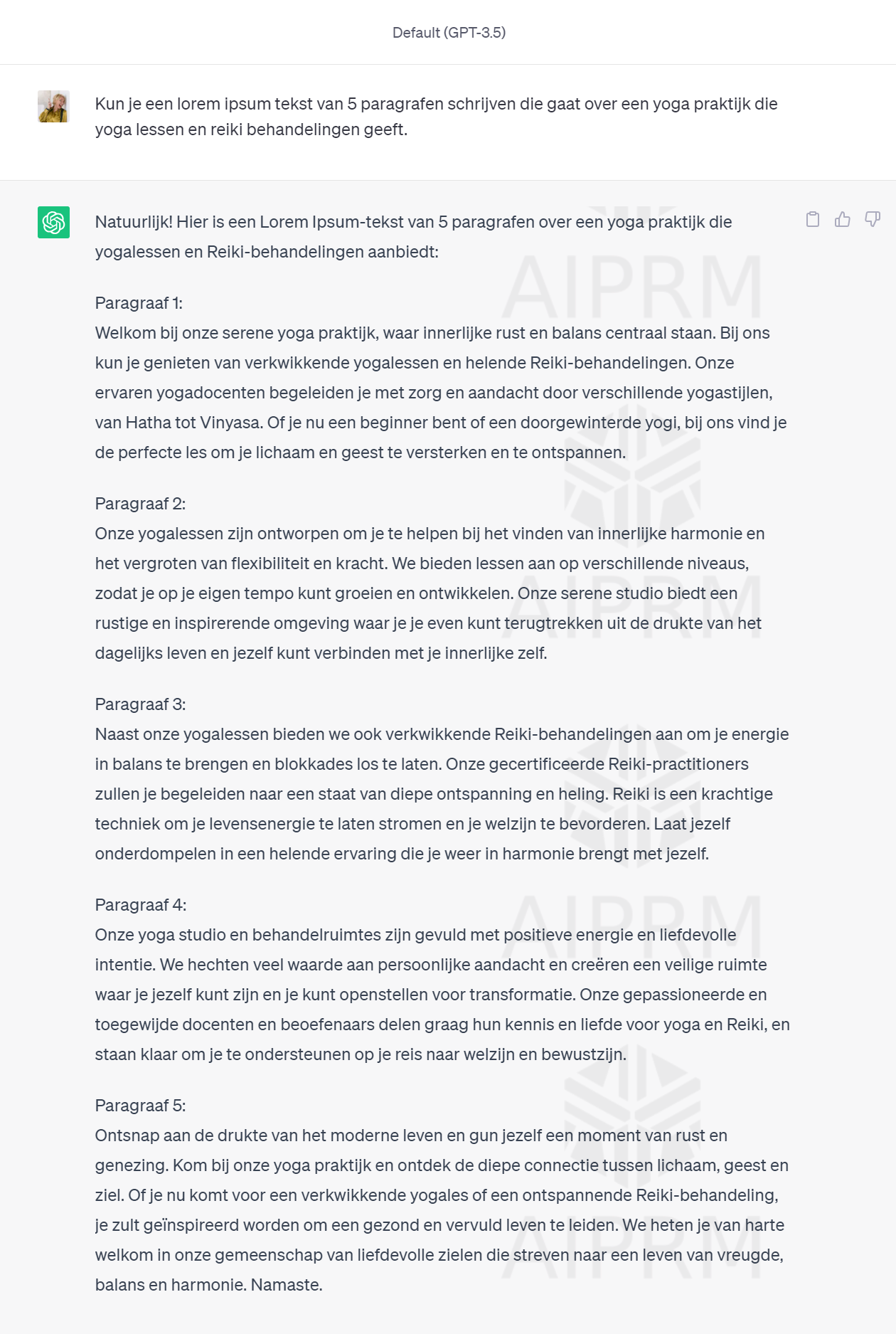 Prompt voor Lorem Ipsum tekst